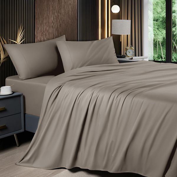 6 Piece King Sheet Sets, Cooling Sheets, Blend Rayon Derived from Bamboo, Deep Pocket up to 16