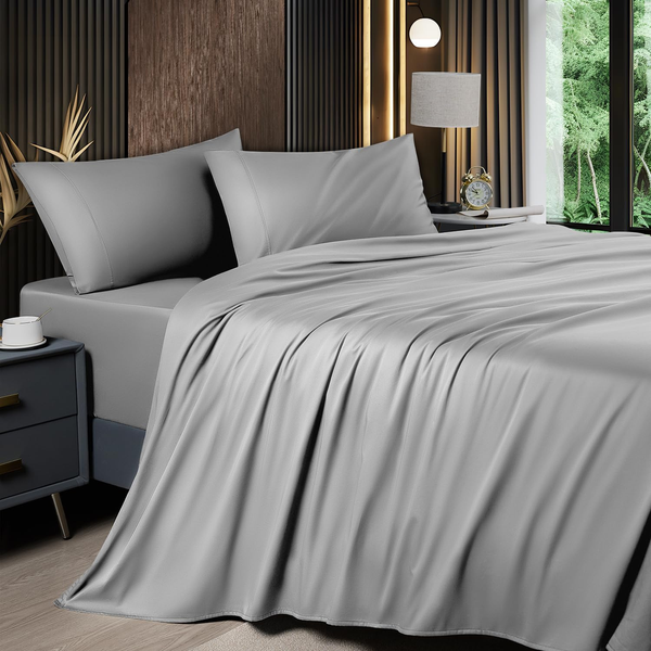 6 Piece King Sheet Sets, Cooling Sheets, Blend Rayon Derived from Bamboo, Deep Pocket up to 16