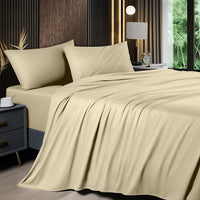 6 Piece King Sheet Sets, Cooling Sheets, Blend Rayon Derived from Bamboo, Deep Pocket up to 16", Breathable & Soft Bed Sheets, Hotel Silky Bedding Set, Grey
